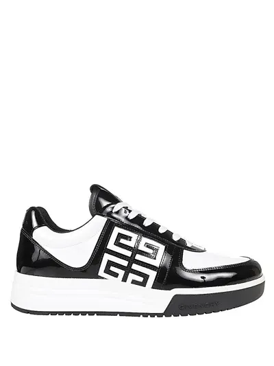 Givenchy 4g Logo-embossed Low-top Sneakers In Black