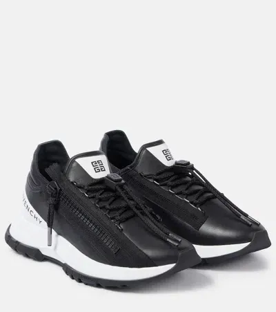 Givenchy Spectre Leather Sneakers In Black