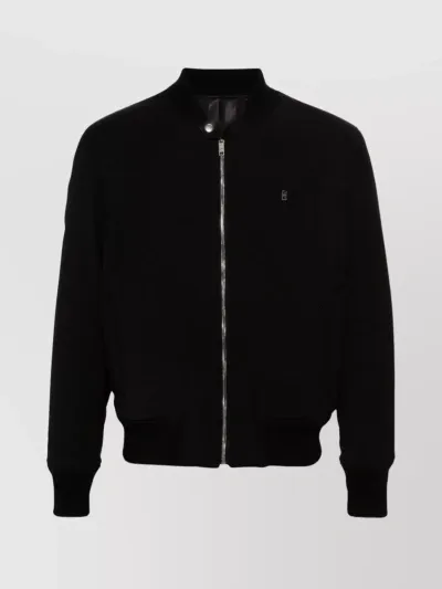 Givenchy Streamlined Ribbed Collar Jacket In Black