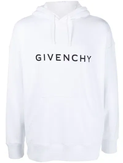 Givenchy Logo-print Cotton Hoodie In White