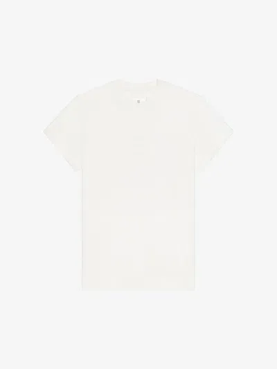 Givenchy T-shirt Slim 4g Liquid En Coton In Ivory