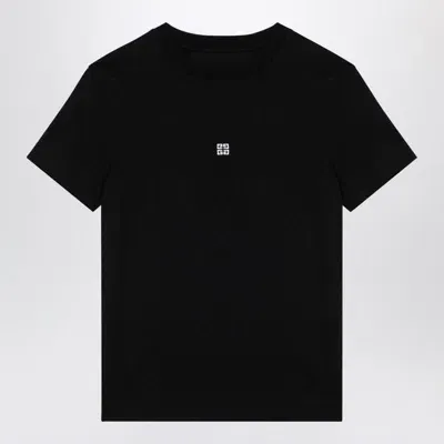 Givenchy T-shirt With Logo Embroidery In Black