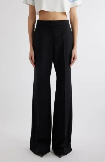 Givenchy Tailored High Waist Wool Blend Flare Pants In Black