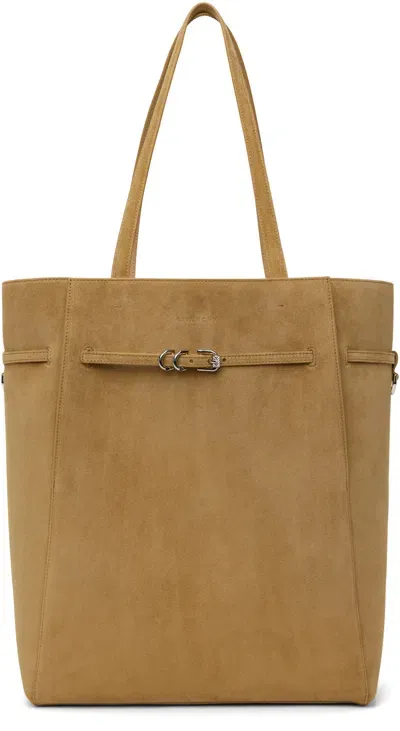 Givenchy Voyou Medium Suede Tote Bag In 231-hazel