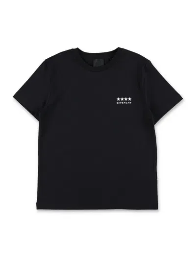 Givenchy Kids' Tee Logo Stelline In Black