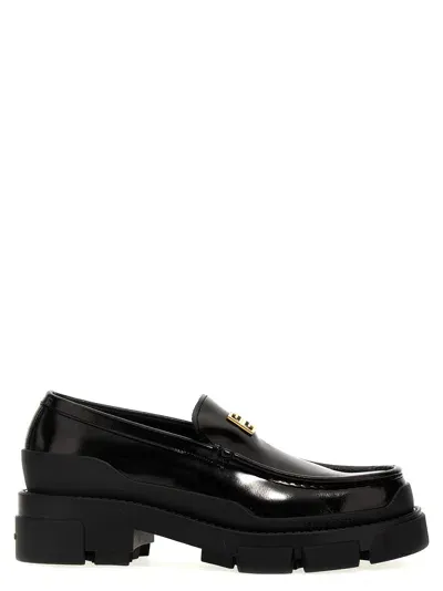 Givenchy Terra Leather Loafers In Black