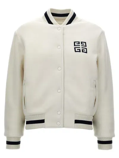 Givenchy 'varsity' Bomber Jacket In White