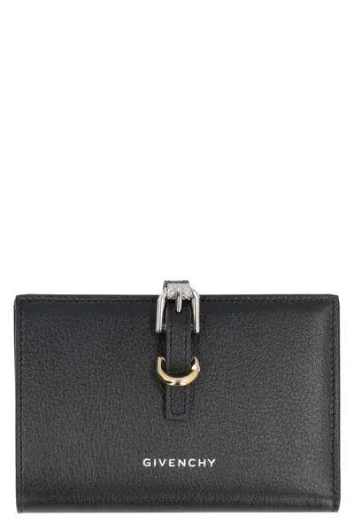 Givenchy Voyou Leather Bifold Wallet In Black