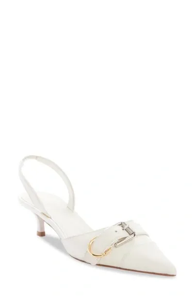 Givenchy Voyou Pointed Toe Kitten Heel Pump In Ivory