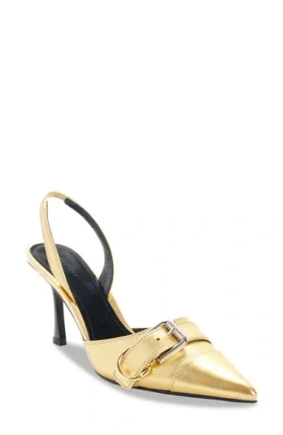 Givenchy Voyou Pointed Toe Slingback Pump In Golden