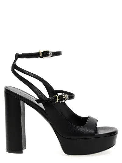 Givenchy Voyou High Ankle-strap Platform Sandals In Black