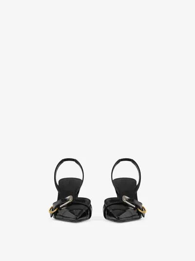 Givenchy Voyou Slingbacks In Leather In Black