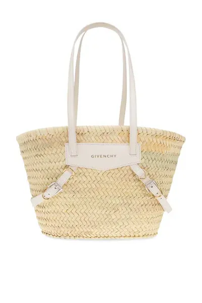 Givenchy Voyou Small Basket Bag In Beige