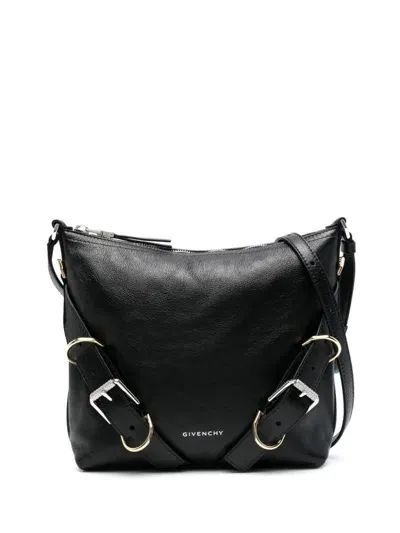 Givenchy Voyou Small Leather Shoulder Bag In Black