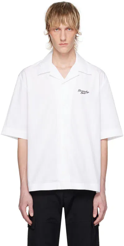 Givenchy 1952 Boxy Fit Poplin Shirt In White