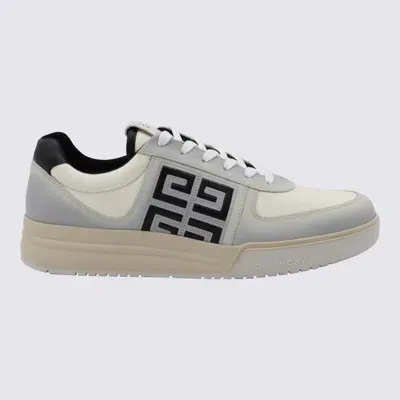 Givenchy White And Grey Leather 4g Sneakers