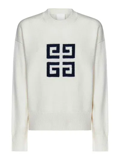 Givenchy 4g Sweater In Cashmere In White