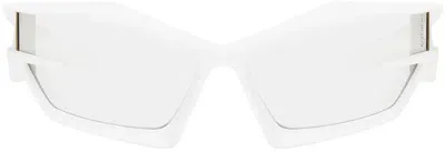 Givenchy White Giv Cut Sunglasses In 21c White/smoke