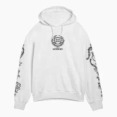 Givenchy Embroidery And Print Hoodie In White