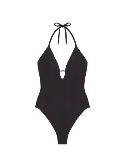 Givenchy Women's Plage One-piece 4g Swimsuit With Pearls In Black