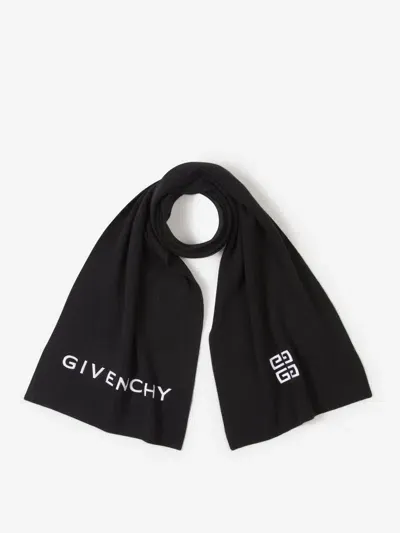 Givenchy Logo-embroidered Wool And Cashmere-blend Scarf In Military Green