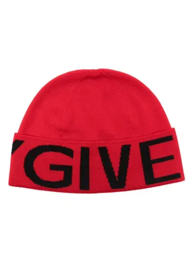 Givenchy Wool Beanie Hat In Red