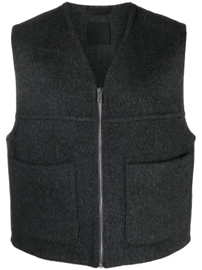 Givenchy Wool-blend Waistcoat In Grey