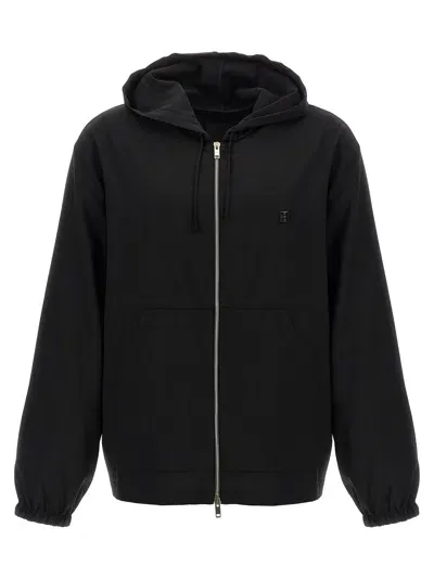 Givenchy Wool Hoodie In Black