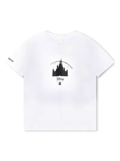 Givenchy Kids' X Disney Oswald-print Cotton T-shirt In White