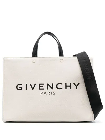 Givenchy Borsa Shopper Con Logo In Bianco