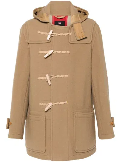 Gloverall Union Jack Monty Duffle Coat In Neutrals