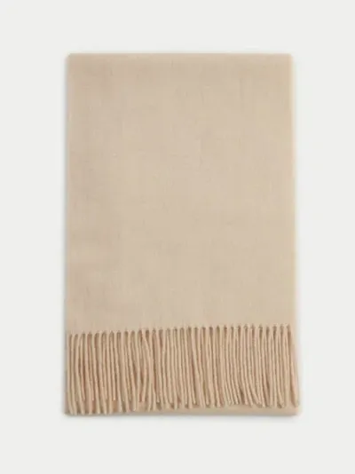 Gobi Cashmere Cashmere Fringed Scarf In Beige