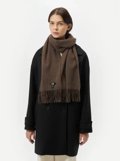 Gobi Cashmere Cashmere Fringed Scarf In Cocoa