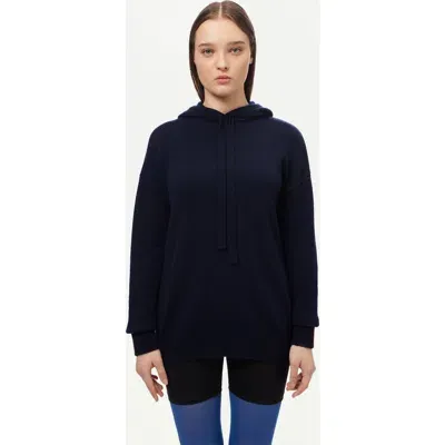 Gobi Cashmere Cashmere Pullover Hoodie In Navy