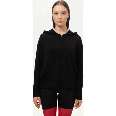 Gobi Cashmere Cashmere Zip Up Hoodie In Black