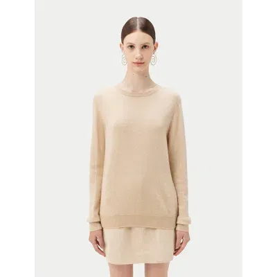 Gobi Cashmere Crew Neck Sweater In Beige