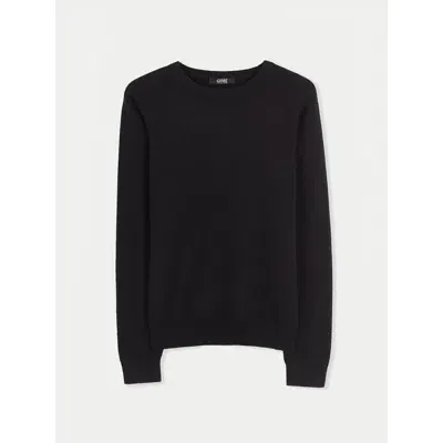 Gobi Cashmere Crew Neck Sweater In Black