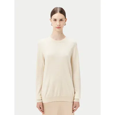 Gobi Cashmere Crew Neck Sweater In Off White