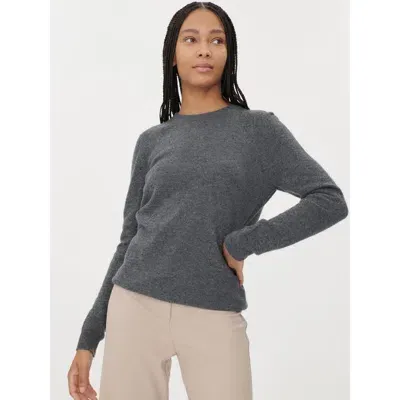 Gobi Cashmere Crew Neck Sweater In Stone Gray