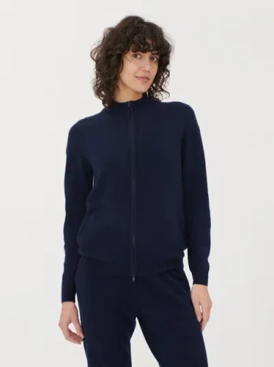 Gobi Cashmere Full-zip Cashmere Cardigan In Navy