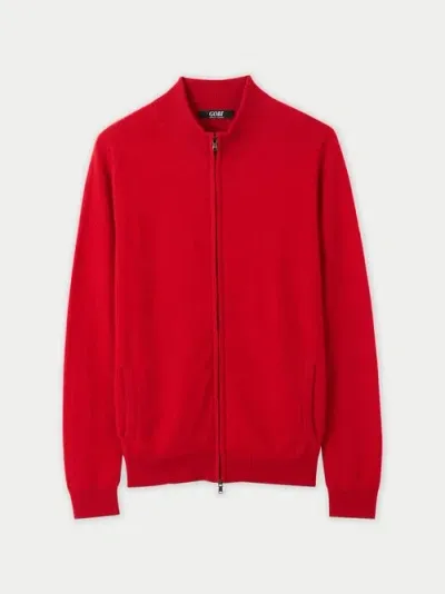 Gobi Cashmere Full-zip Cashmere Cardigan In Racing Red