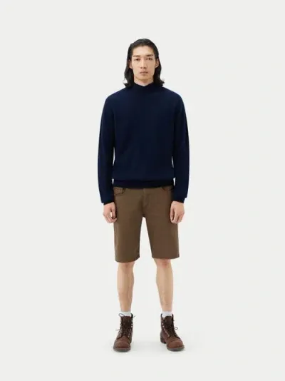 Gobi Cashmere High Neck Sweater In Navy