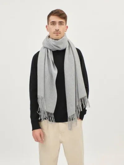 Gobi Cashmere Oversized Cashmere Woven Scarf In Vapor Blue