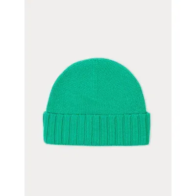 Gobi Cashmere Rib Knit Hat In Vivid Green