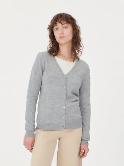 Gobi Cashmere V-neck Cardigan In Vapor Blue