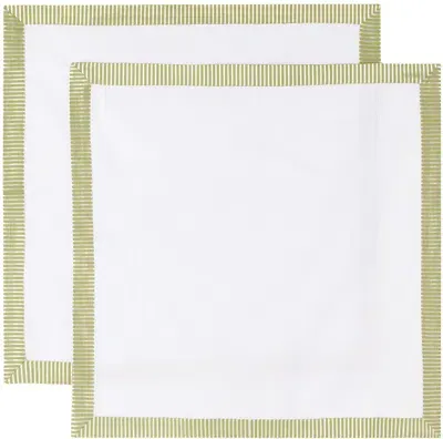 Gohar World Green Opaline Dinner Napkin Set In Pe (pea)