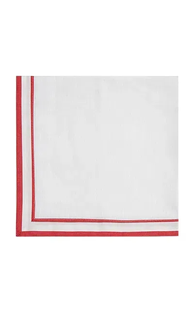 Gohar World Set-of-two Opaline Dinner Napkin In Red