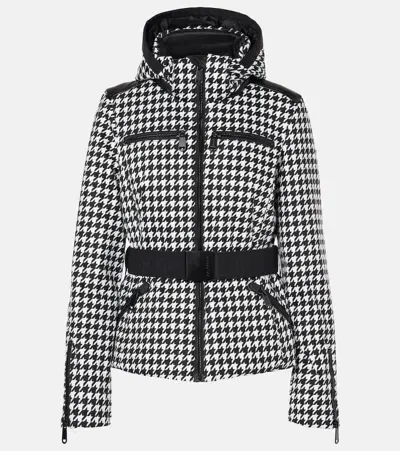 Goldbergh Printed Ski Jacket In Black/cream