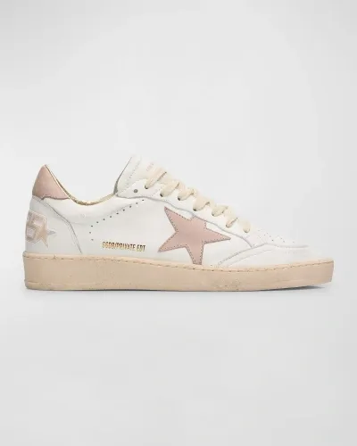 Golden Goose Super-star Leather Low-top Sneakers In White Pink