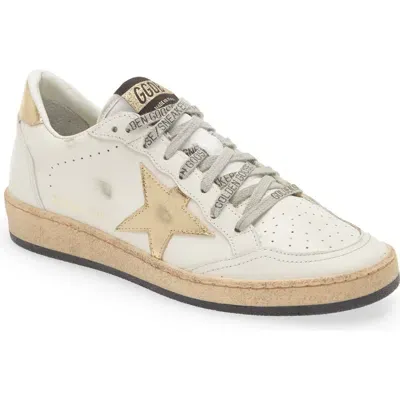 Golden Goose Ball Star Low Top Sneaker In Milk/gold